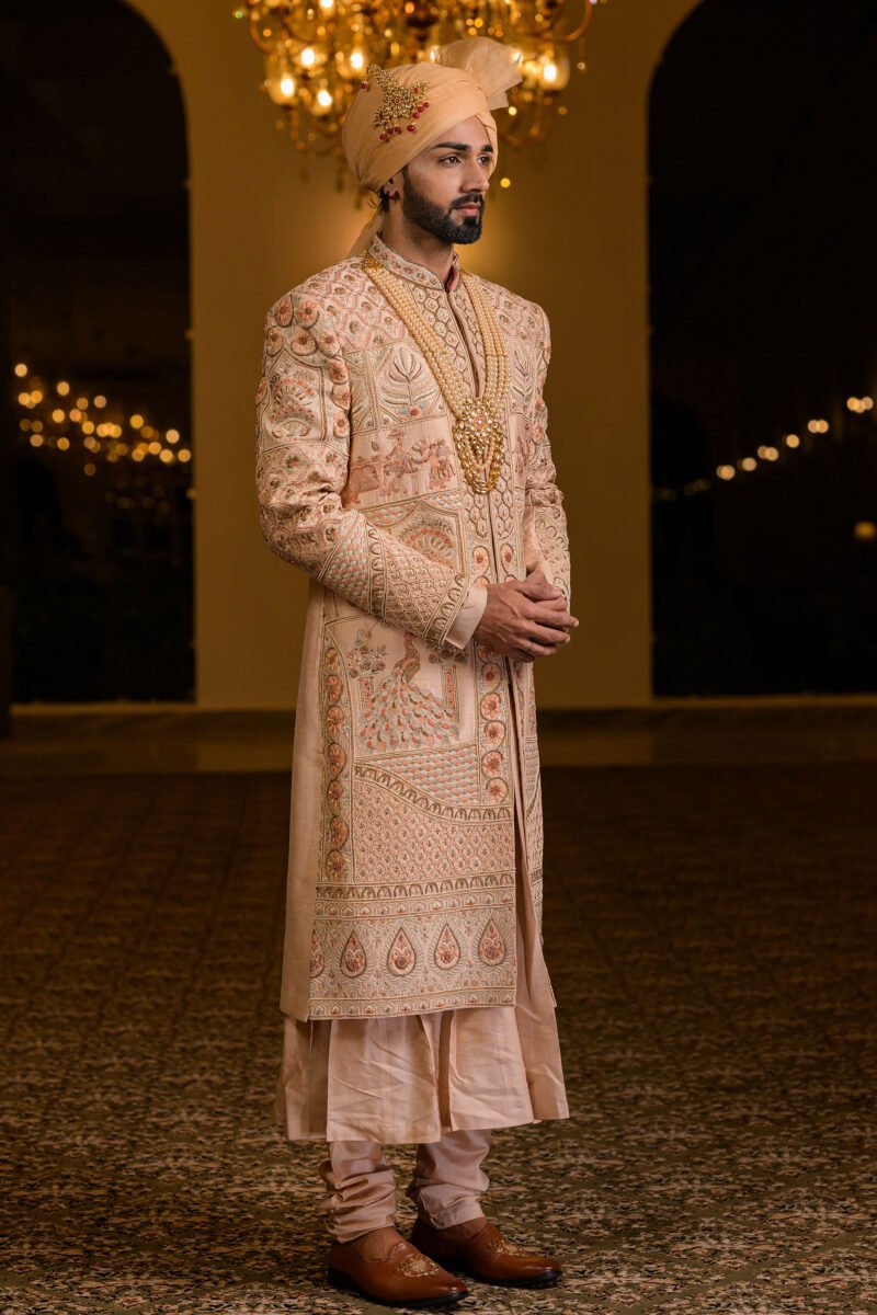 Peacock Sherwani Set