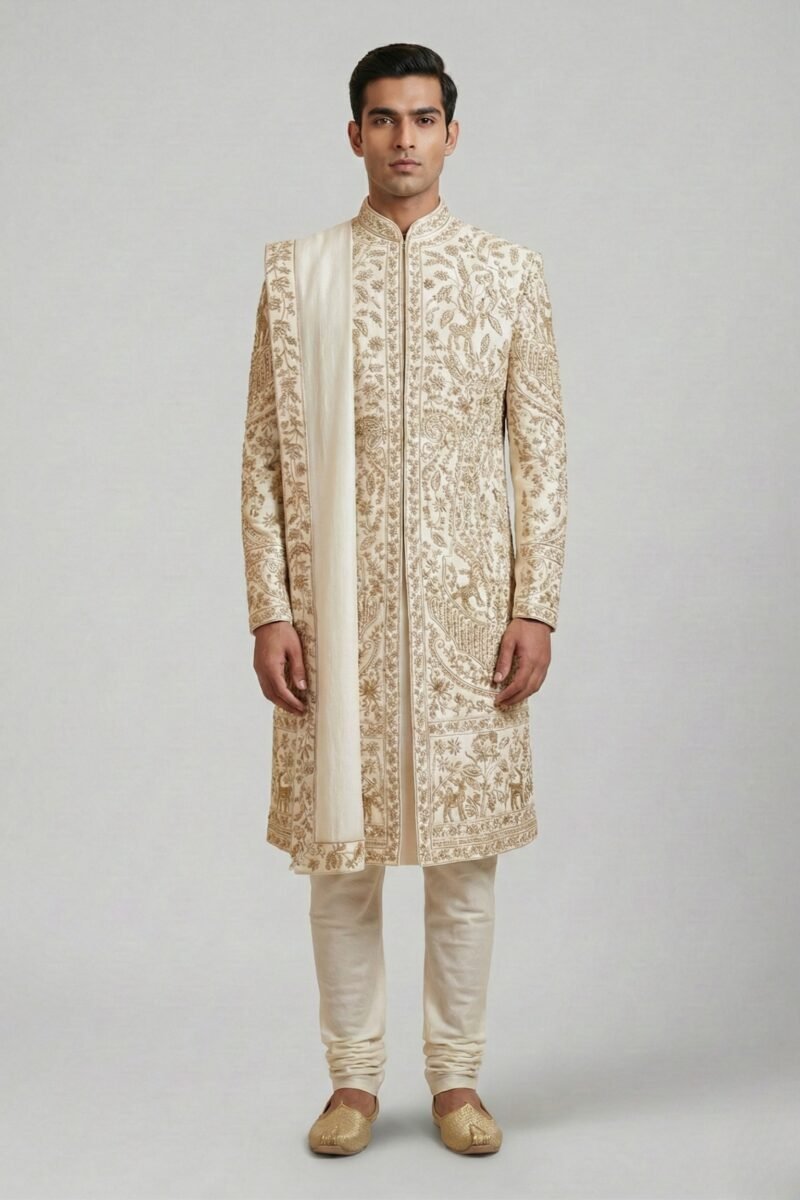 Mogra Tarush Sherwani Set